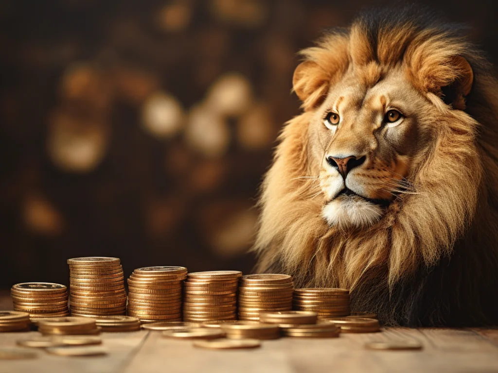 Cédulas e moedas de Real brasileiro ao lado de uma calculadora e caneta, ilustrando o serviço de declaração do imposto de renda.